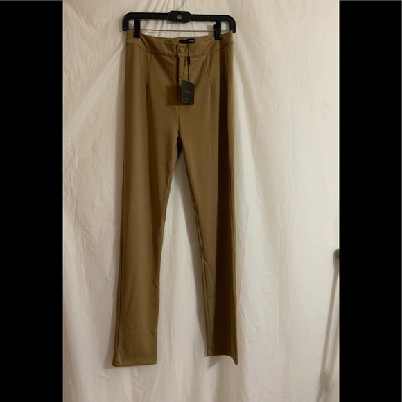 NWT JLUXLABEL Toasted Coconut Super Sleek Pants - Picture 3 of 4